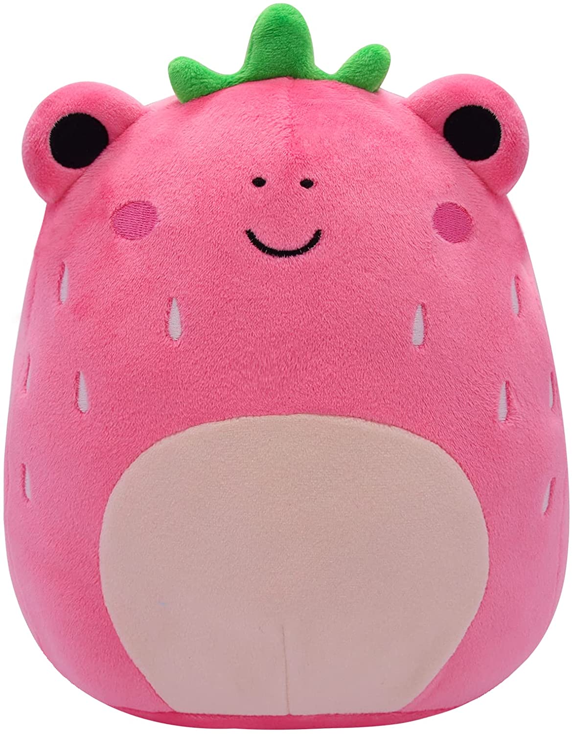 7 Inch Frog Stuffed Animals Pillow, 3D Cute Strawberry Frog Plushie Toy, Kawaii Frog Plush, Frog Pillow Plush for All Ages, Gift for Christmas Birthday Children's Day Home Decoration (Pink)