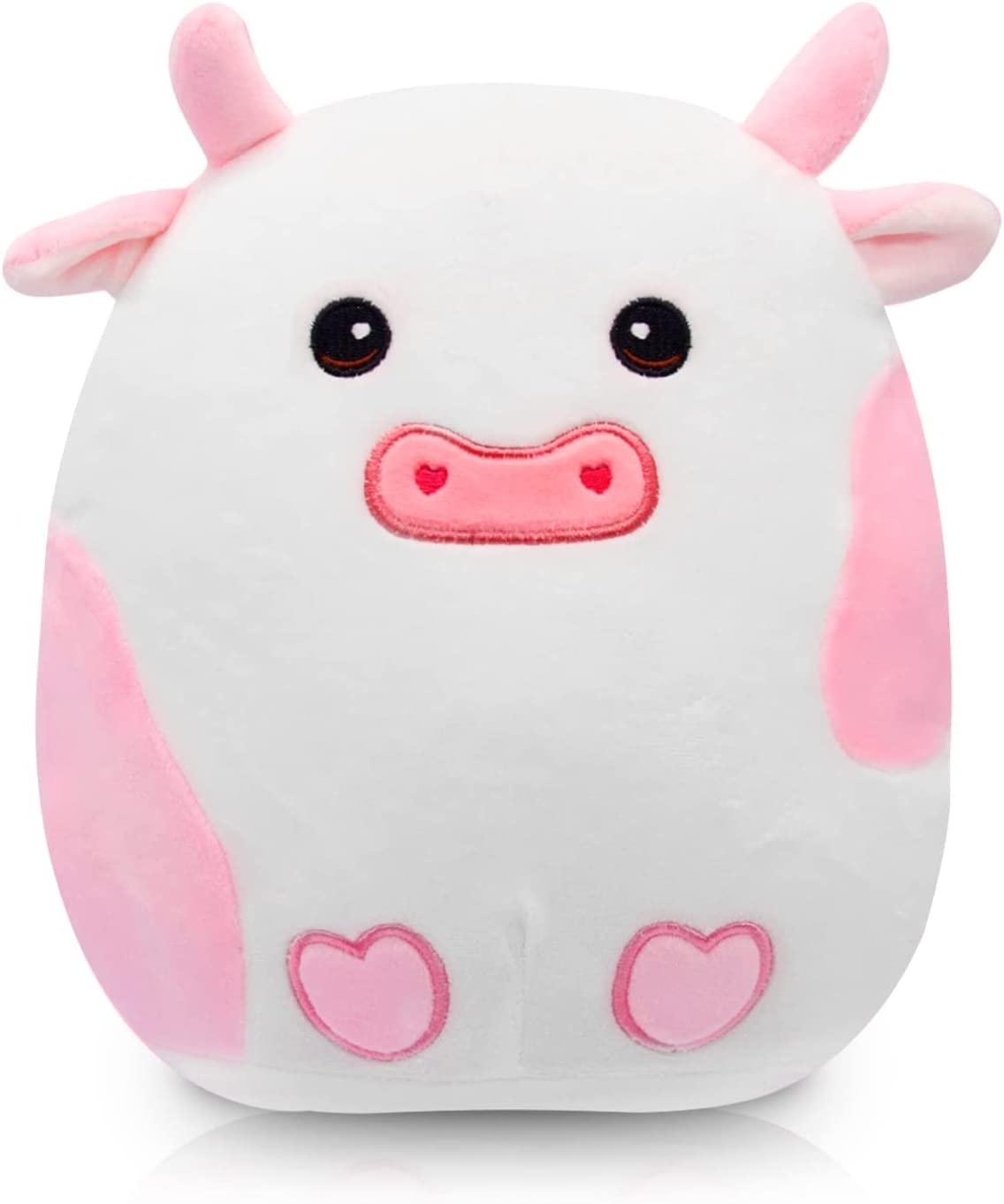 Cow Pillow Plush - 3D Cute Cow Plushie Toy - Cow Stuffed Animals Pillow - 10 Inch Soft Plush Cows Toy for Home Car Decoration - Gift for Kids Girlfriends Lover