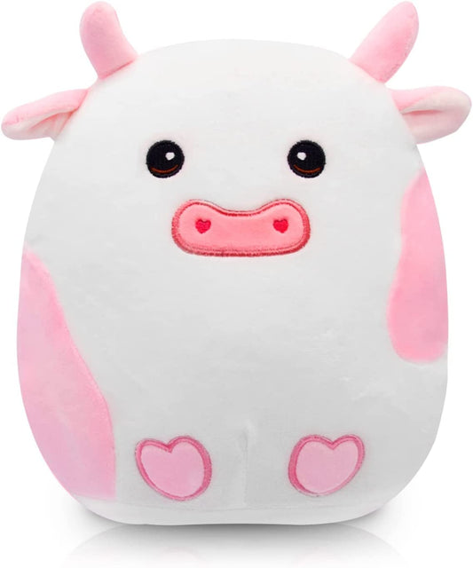 Cow Pillow Plush - 3D Cute Cow Plushie Toy - Cow Stuffed Animals Pillow - 10 Inch Soft Plush Cows Toy for Home Car Decoration - Gift for Kids Girlfriends Lover