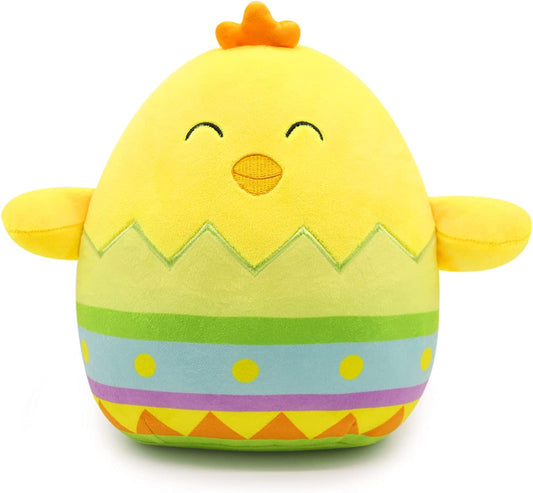 Cute Chick Plush Pillow Toys, Kawaii Chick Stuffed Animals Plushie, Soft Easter Colored Eggs Chick Doll Pillow Easter Plush Gift for Kids