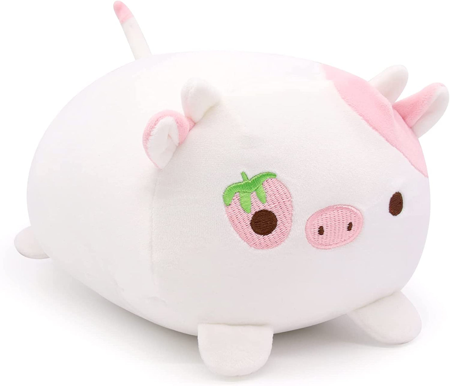 Strawberry Cow Plush Pillow Toy for Kids, Cute Cow Pillow Soft Stuffed Cow Doll Pillow, Strawberry Cow Stuffed Animal Pillow for Boys Girls Sofa Pillow Decoration Doll (Strawberry Cow)