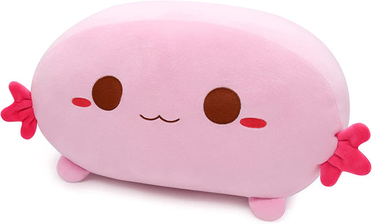Cute Axolotl Plush Pillow Toy, 14inch Soft Pink Axolotl Pillow Kawaii Home Decoration, Sofa Pillow Axolotl Stuffed Animals Pillow for Kids Birthday Gifts (Axolotl Pink)
