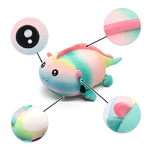 17.8inch Axolotl Plush Toy,Axolotl Stuffed Animal Kawaii Axolotl Plushies Pillow Toy Super Soft Plush Doll for Kids Boys and Girls Gift for Christmas (Multicolor)