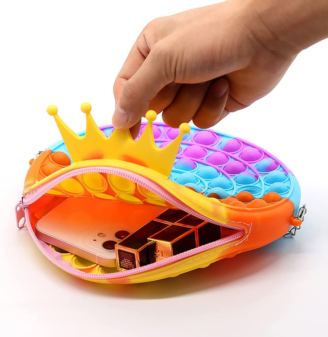 Pop Purse Bag ,Shoulder Bag for Girls Fidget Toys,Pop Bubble Fidget Sensory Toys,Christmas, Halloween, Birthday, The Best Gift for Kids Can Effectively Reduce Stress