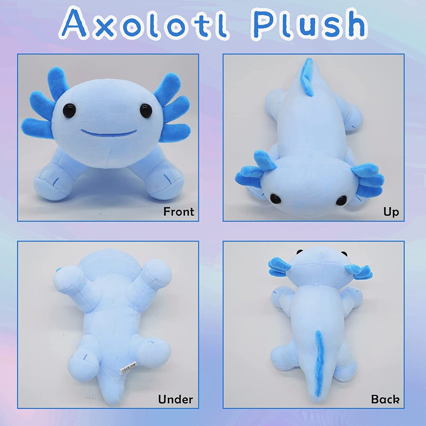 Axolotl Plush Toys 10.5'' Cute Axolotl Stuffed Animal, Kawaii Axolotl Plushie Pillow Doll, Blue Axolotl Plush Toy Cute Axolotl Plush Toy Pillow for Kids Birthday Home Decoration