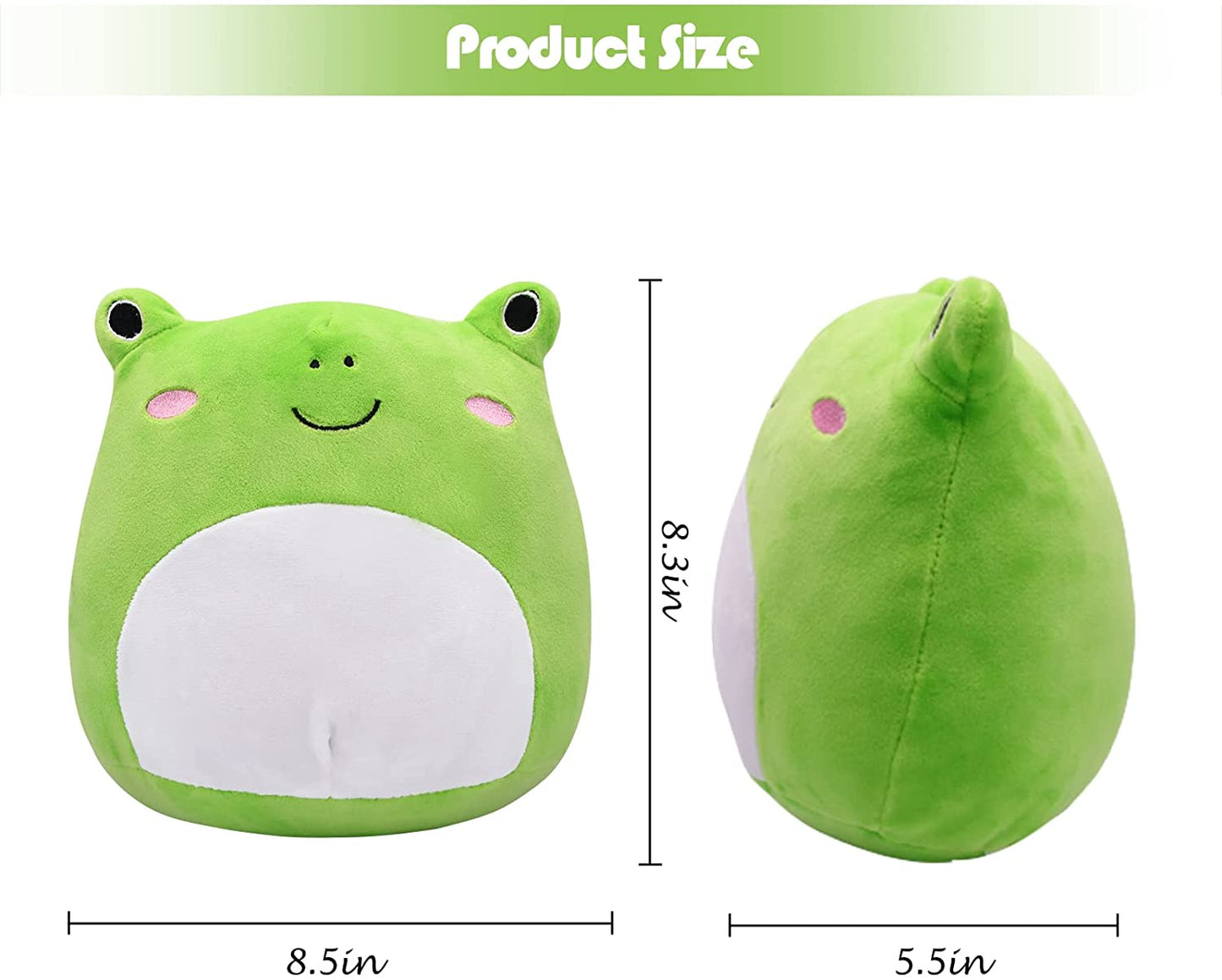 Frog Plush Pillow Toy, Cute Stuffed Animal Frog Plush Pillow Big Eyes Frog Toy, Soft Stuffed Frog Doll for Toddlers Sleeping Hugging Body Pillow, Cute Home Decoration Gift for Boys Girls Adults 21cm