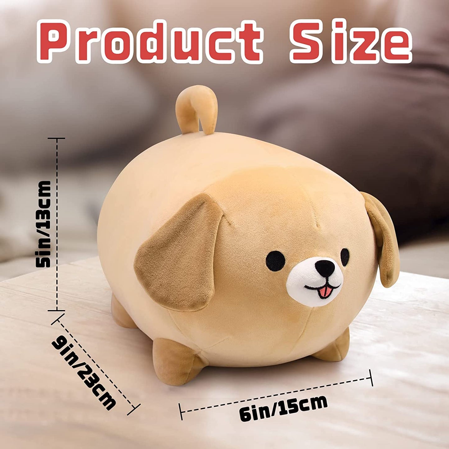 Dog Plush Pillow, 8Inch Cute Big Dogs Stuffed Animal Toys, Soft Giant Sleeping Pillows, Dog Plushies Doll Toy Gift for Kids Girlfriend.