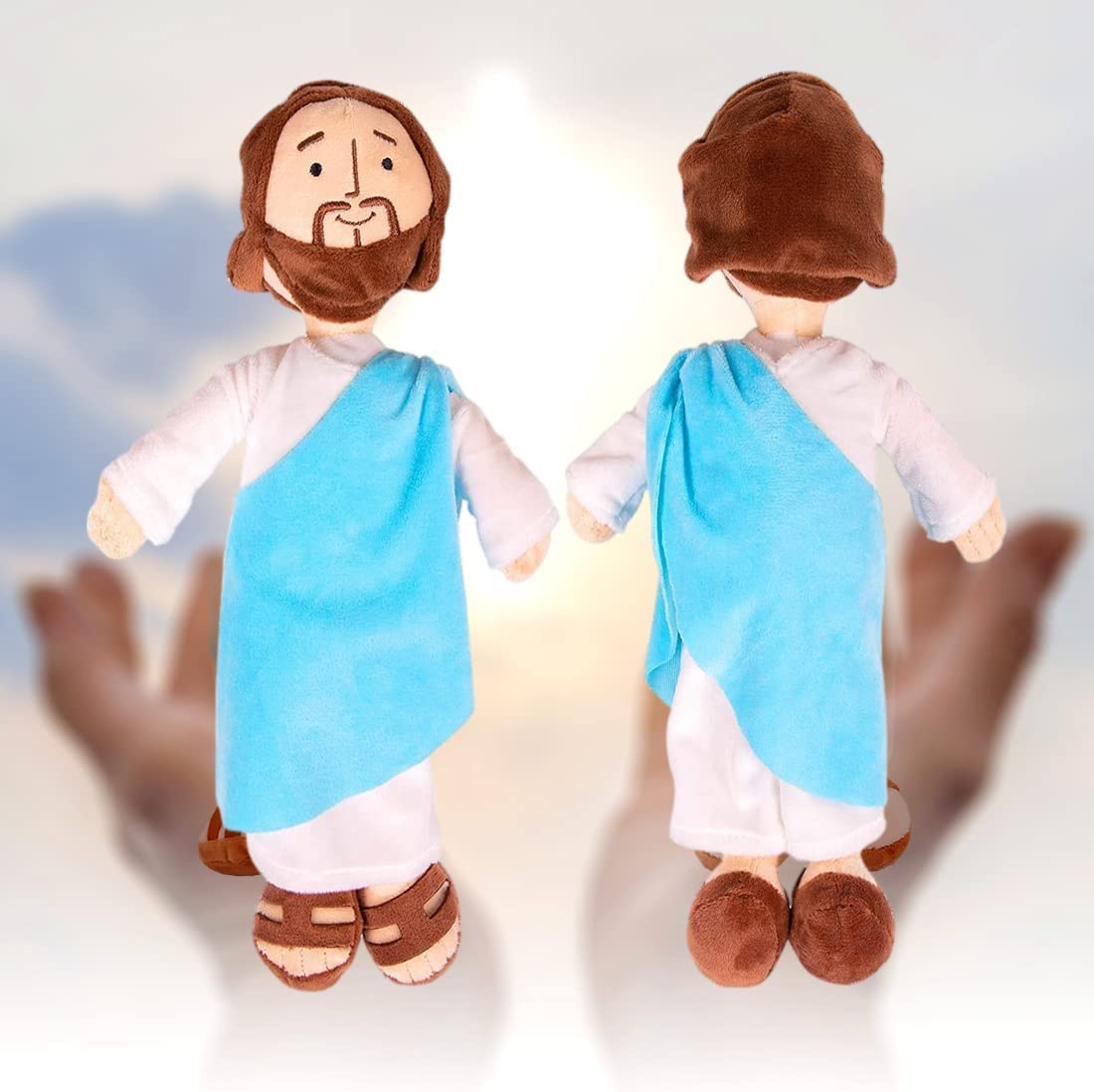 13inch Jesus Plush Toy My Friend Jesus Stuffed Doll Christ Religious Jesus Toys Jesus Doll Savior Plush Christian Classic Religious Savior Jesus Stuffed Plush Doll Toys (Blue)