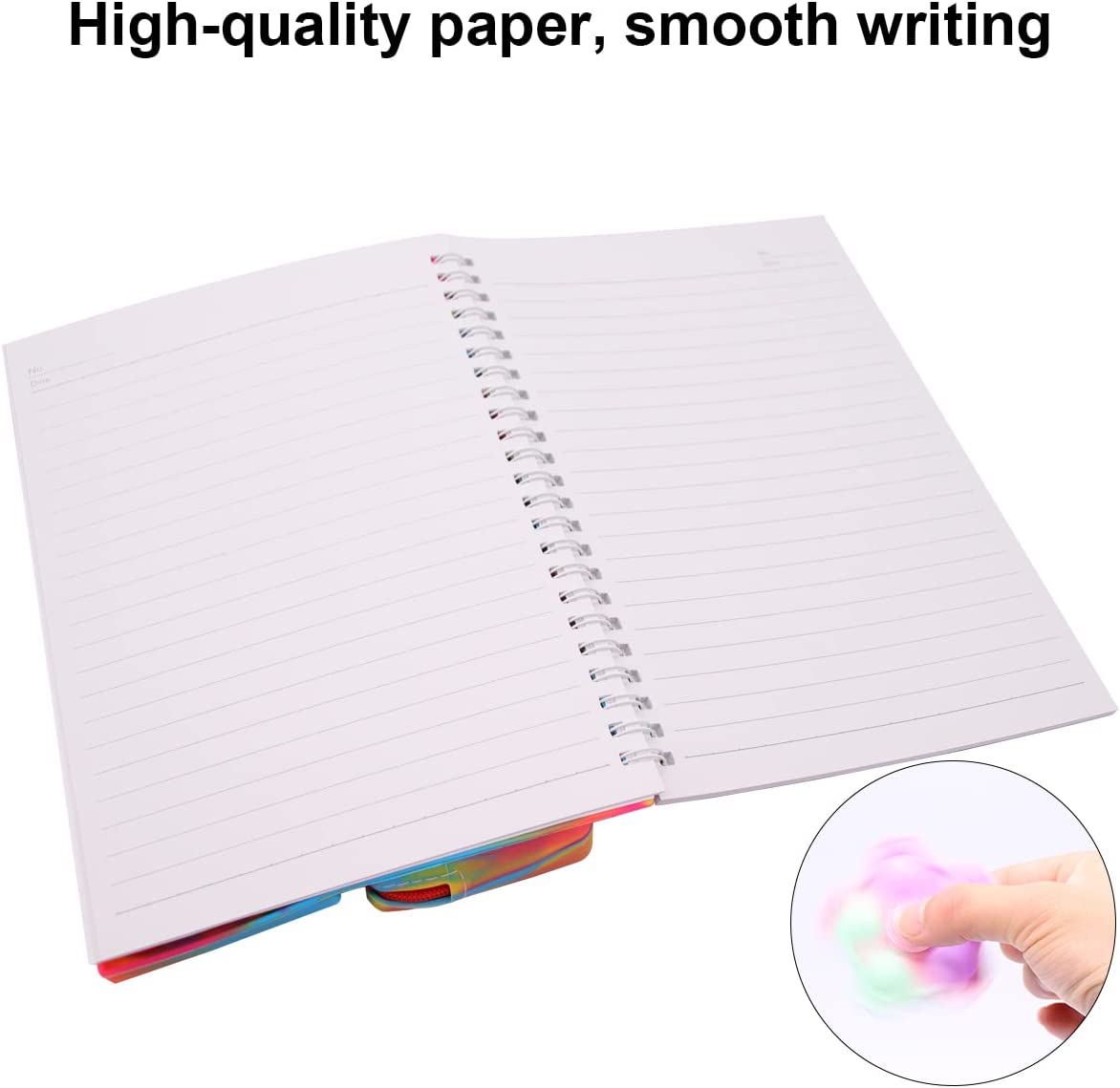 Pop Notebook Fidget Toy It , Rainbow Pop Bubble Notebook Suitable For Fingertip Notebook For Adults and Children Help Daily Office Work And Relieve Stress Fidget Toy Pack To Reduce Depressiom