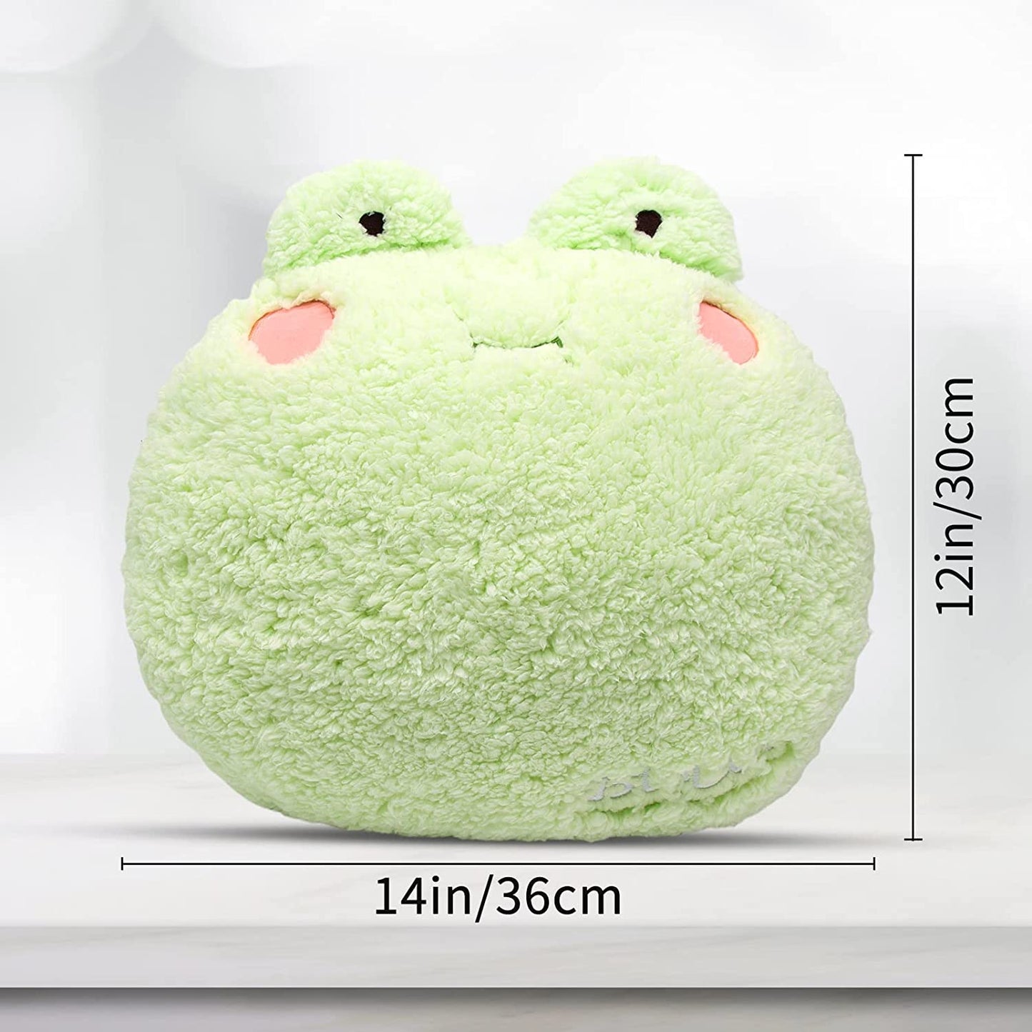 Frog Plush Pillow, Cute Frog Stuffed Animal Suitable for Boys and Girls, Kawaiii Plushies Home Cushion Frog Pillow Decoration Stuffed Toy Kawaiii for Children Frog Plushie