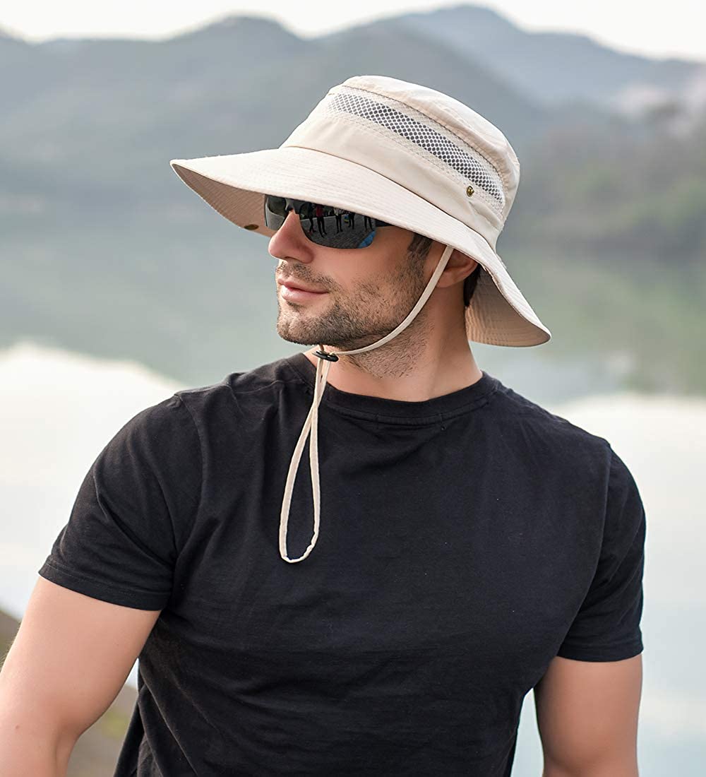 Men Women Sunscreen Cooling Hat Ice Cap Heatstroke Protection Cooling Cap Wide Brim Sun Hat with UV Protection