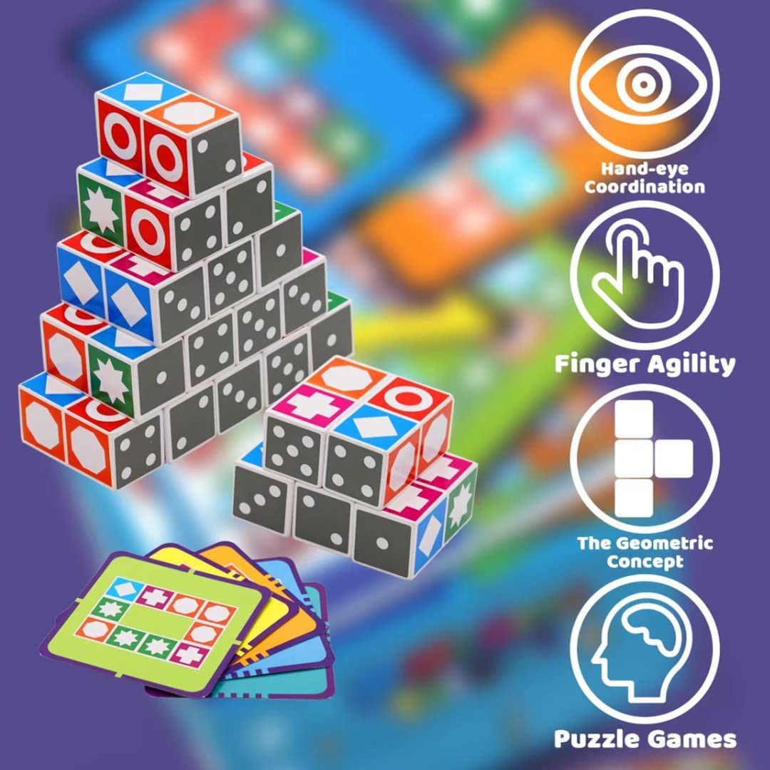 Matchings Puzzle Games Toys Puzzle Board Game Kit Toys Educational Games Puzzle Matchs Game for Family Night, Educational Logical Thinking (Wooden B)