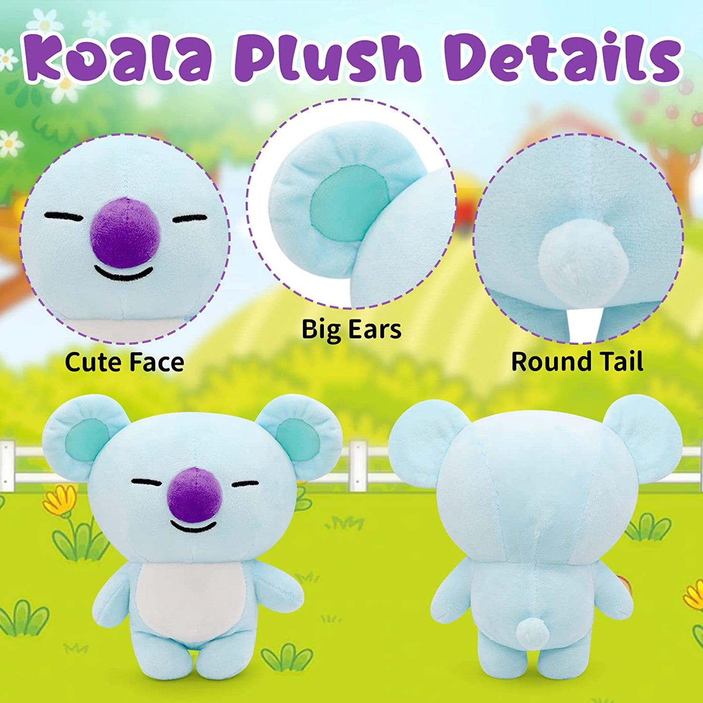 Koala Plush Pillow, Koala stuffed animal Toy, Cute Plush Koala Doll, Kawaii Stuffed Koala Plush Toy for Kids Girls Boys Birthday