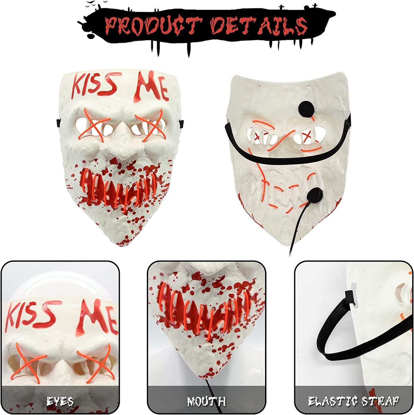 Halloween Mask Creepy Mask Realistic Halloween Mask Halloween Full Head Skull Latex Helmet Cosplay Party Props