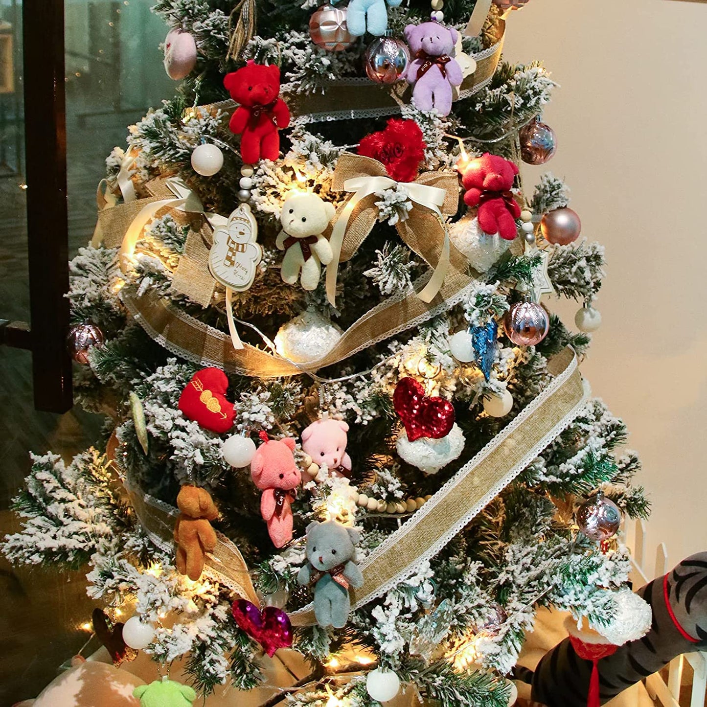 22 Pack Mini Teddy Bear Stuffed Animal Keychain, Cute Mini Plush Bear Animals Bulk with Heart, Valentines Day Teddy Bear Bulk for Kids Valentines Day Classroom Gifts Exchange Prizes Party Favor