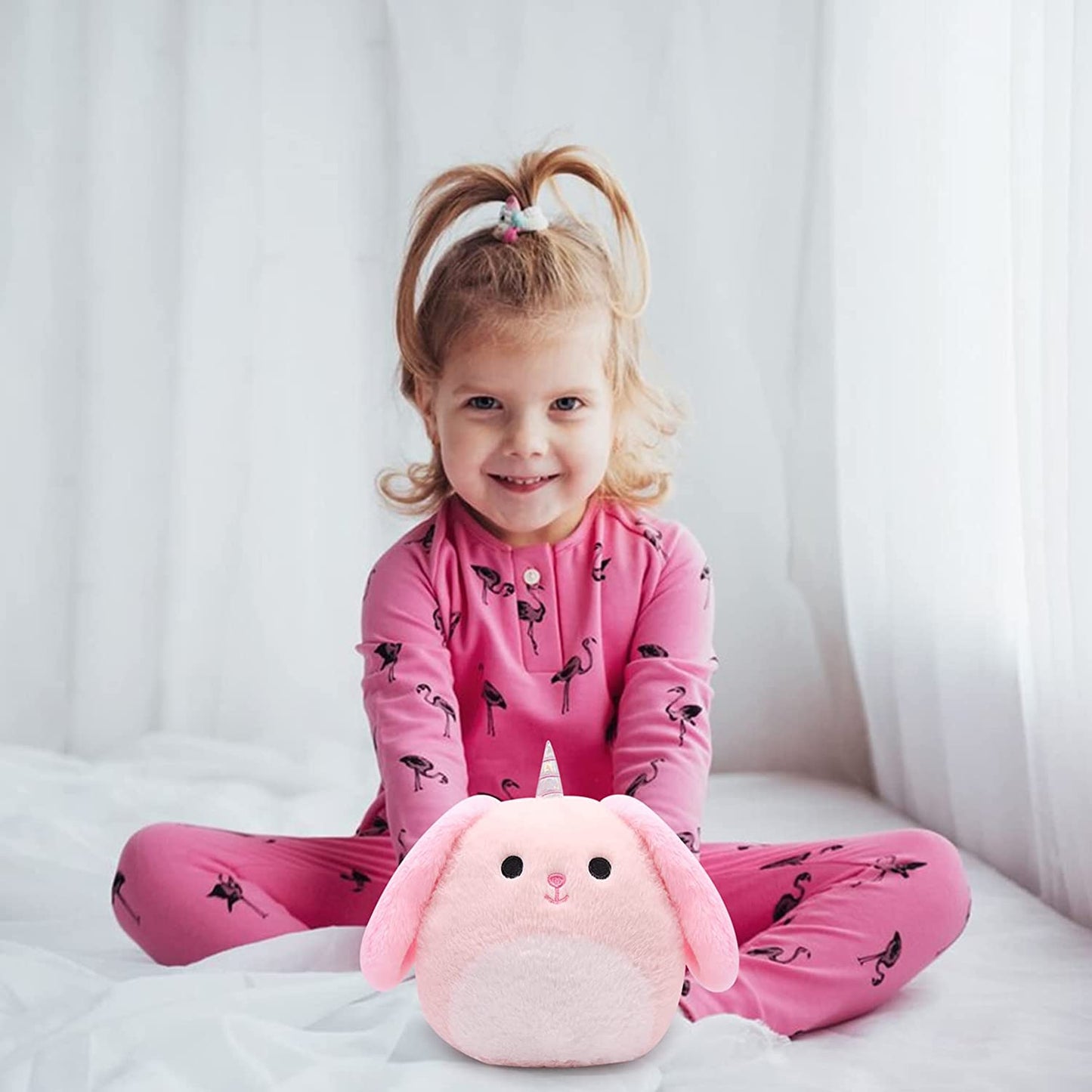 Cute Rabbit Stuffed Animals Soft Rabbit Plush Pillow Toys, Pink Bunny Plush Stuffed Animals Bunny Doll Toy for Kids Boys Girls Easter Gifts