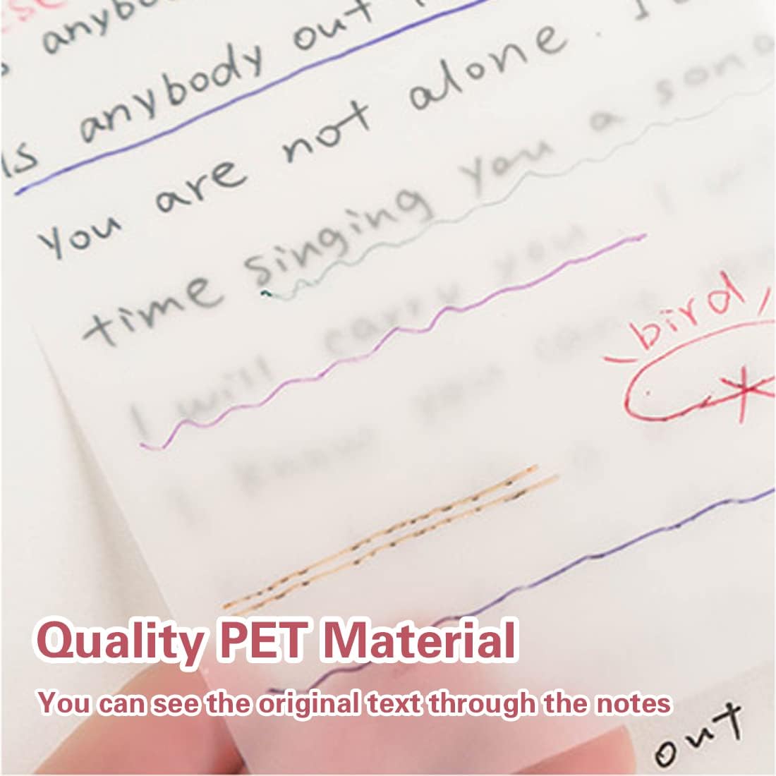 600 Pcs Transparent Sticky Notes 12 Pads,3 x 3 inch Clear Sticky Notes,Waterproof Reusable Memo Pads Note Taking Supplies with Ballpoint Pen, Suitable for Back to School Day, Office,Home,Meeting Room