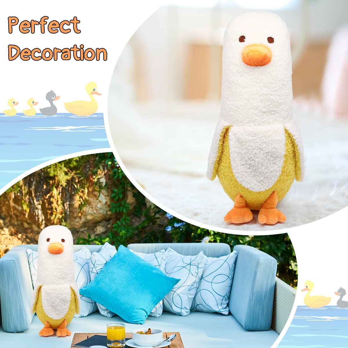 Banana Duck Plush Pillow,50CM Duck Stuffed Animal Plush Pillow Banana Hugging Pillow, Duck Banana Stuffed Doll Creative Plush Toys Gift for Kids Birthday (Banana Duck)