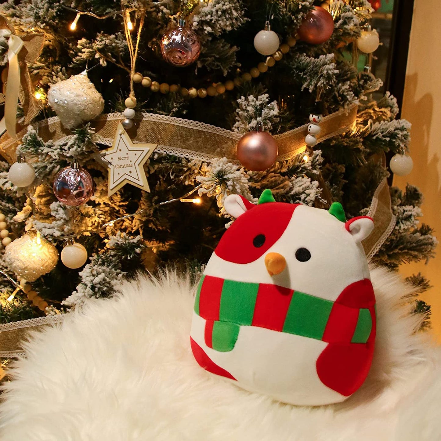 Cow Plush Toy - 3D Cute Cow Stuffed Animals Pillow Toy - Kawaii Cow Plush - Cow Pillow Plush for All Ages - Gift for Christmas Birthday Children's Day Home Decoration