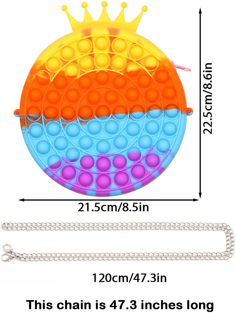 Pop Purse Bag ,Shoulder Bag for Girls Fidget Toys,Pop Bubble Fidget Sensory Toys,Christmas, Halloween, Birthday, The Best Gift for Kids Can Effectively Reduce Stress