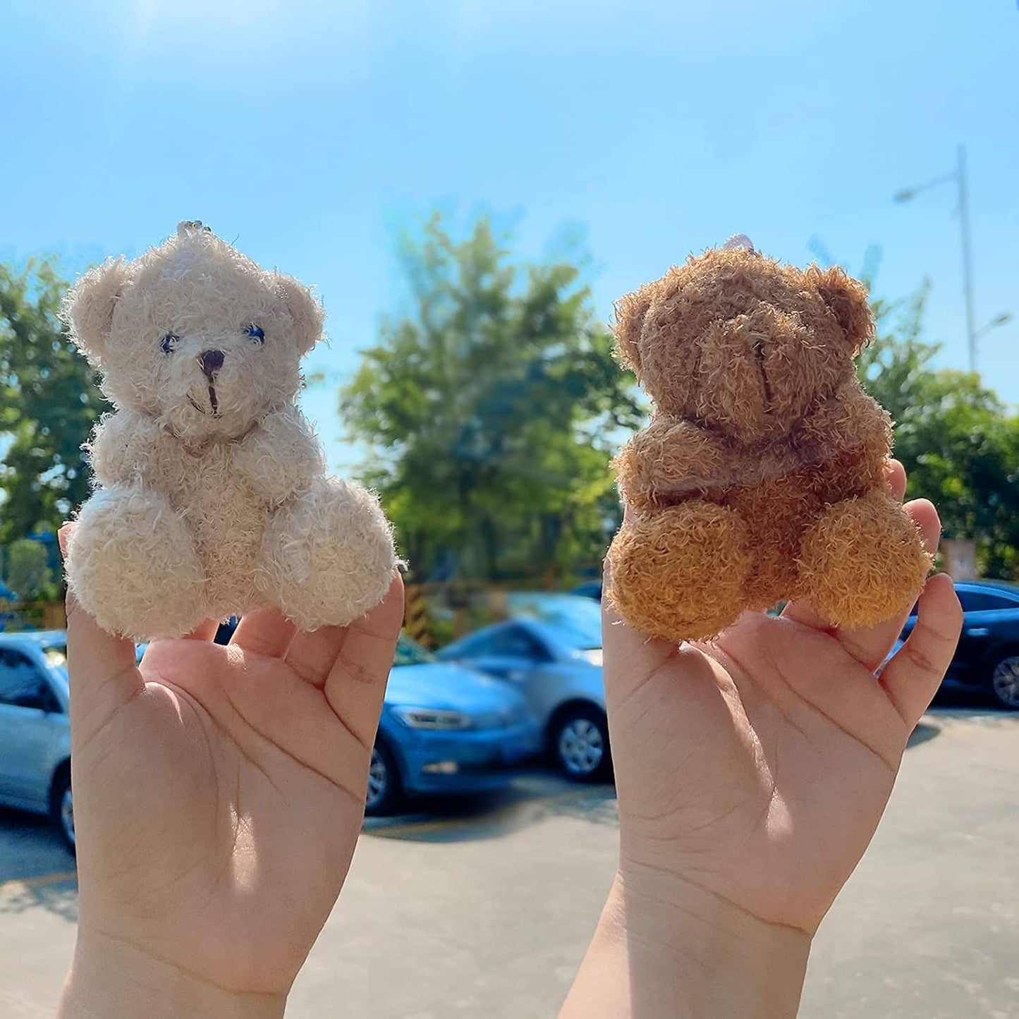 6Pcs Mini Teddy Bear,Teddy Bear Stuffed Animal,4in Bears Doll for Graduation Birthday Wedding Decorations Party Favors DIY Accessory, 4 inches