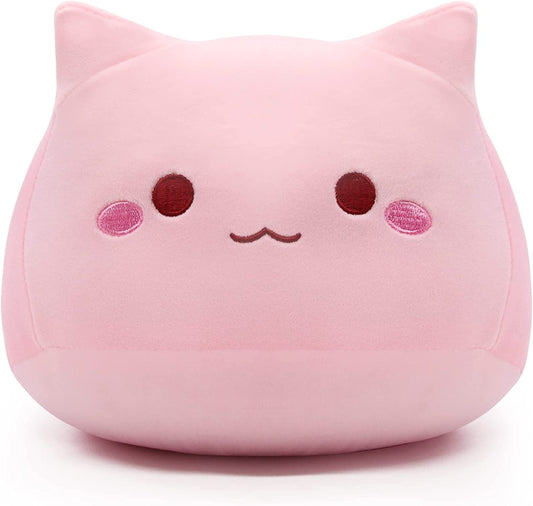 8" Cat Plush Pink Cat Pillow,Soft Plush Doll Cat Plushie Cat Pillow,Stuffed Animal Soft Plush Pillow Baby Plush Toys Cat Shape Design Sofa Pillow Decoration Doll
