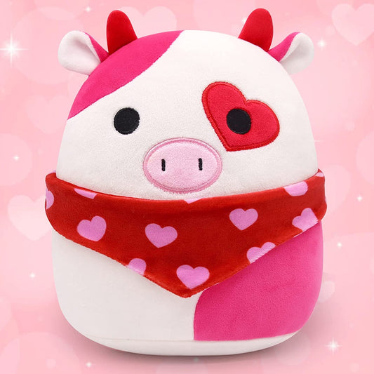 Cow Stuffed Animals Cow Plush Pillow Toys, Cute Cow Plushie Plush Toy, Soft Stuffed Cow Plush Toy Stuffed Animal Cow Pillow Doll for Kids Birthday Valentines Day