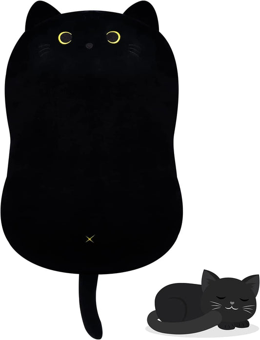 Black Cat Plush Toy Black Cat Pillow,Soft Plush Doll Cat Plushie Cat Pillow,Stuffed Animal Soft Plush Pillow Baby Plush Toys Cat Shape Design Sofa Pillow Decoration Doll