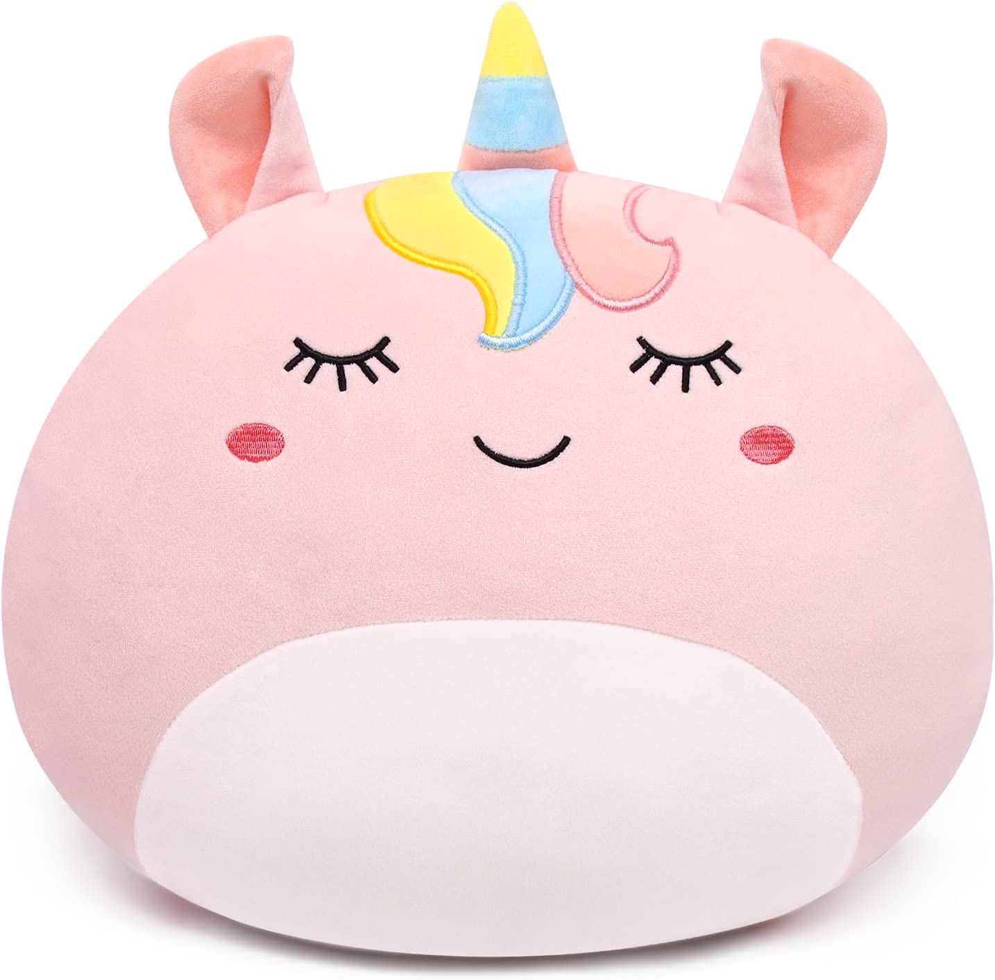 Valentines Day Gifts Plush Pillow Stuffed Animals for Girls - 12.5" Cute Pink Plushie Stuffed Horse Plush Toy, Soft Hugging Pillow Plush Animal Throw Pillows for Kids Christmas Birthday Gifts