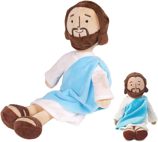 13inch Jesus Plush Toy My Friend Jesus Stuffed Doll Christ Religious Jesus Toys Jesus Doll Savior Plush Christian Classic Religious Savior Jesus Stuffed Plush Doll Toys (Blue)