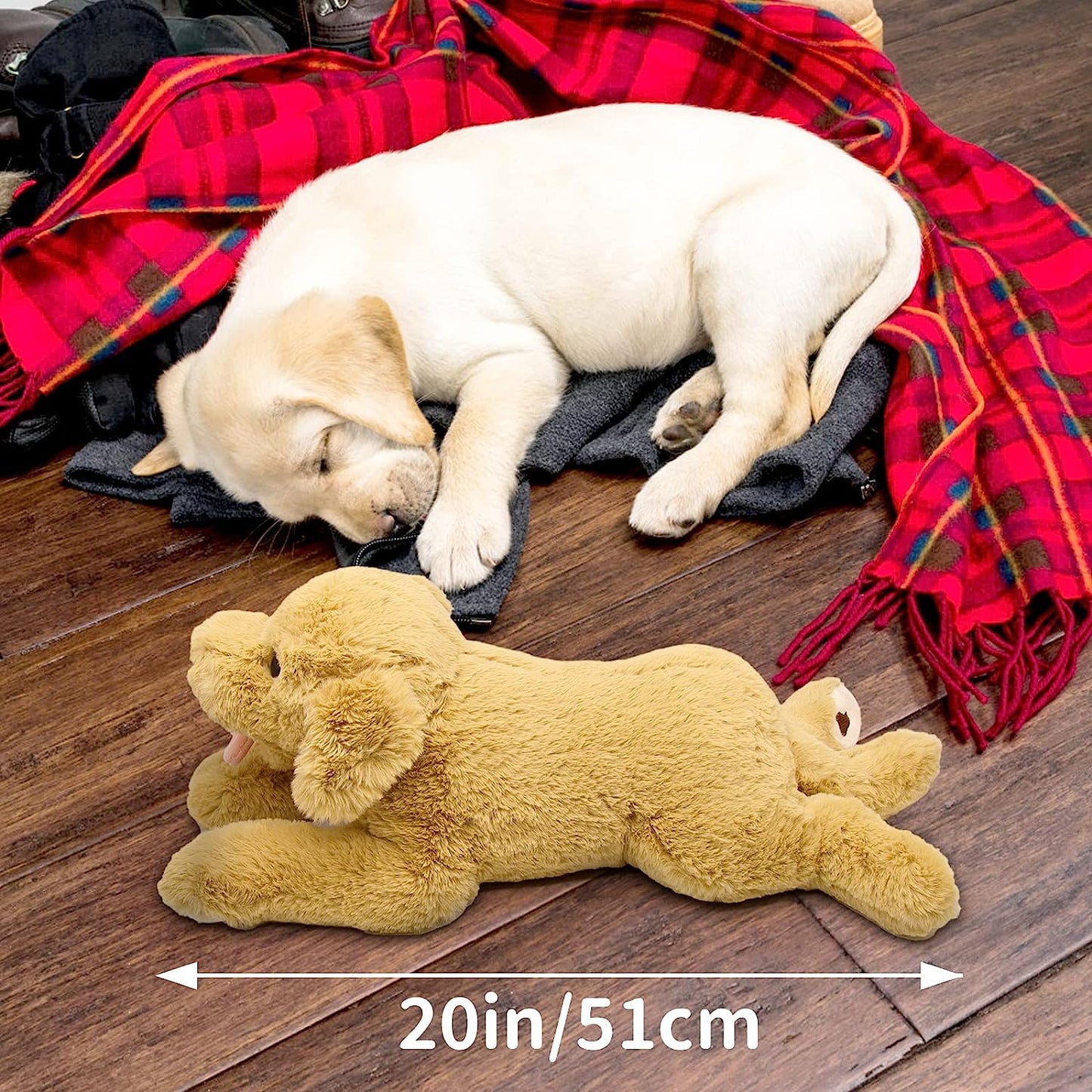 Dog Stuffed Animal Toy, 21'' Soft Dog Plush Pillow, Cute Labrador Plush Toys, Dog Plushies Doll Gift for Kids Girlfriend