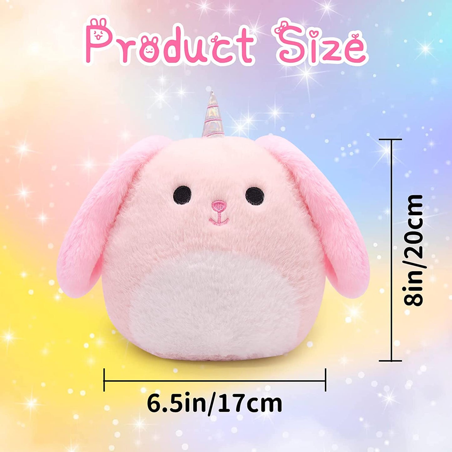 Cute Rabbit Stuffed Animals Soft Rabbit Plush Pillow Toys, Pink Bunny Plush Stuffed Animals Bunny Doll Toy for Kids Boys Girls Easter Gifts