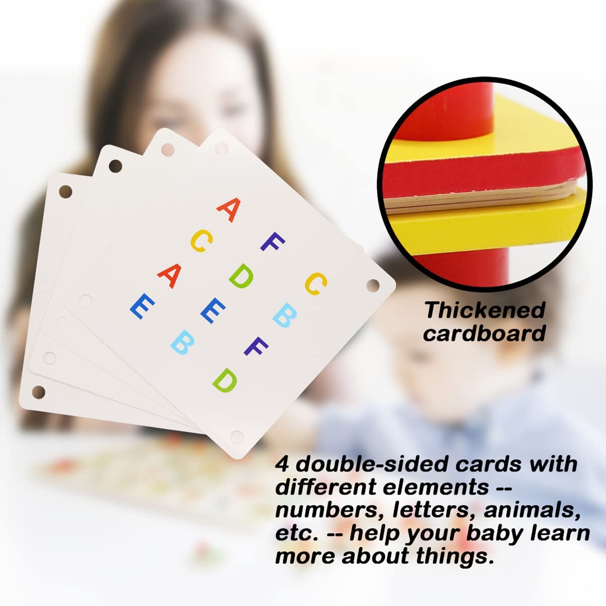 Kids Board Games for Kids Ladybug Memory Game, Learning Games for Kids Memory Matching Game for Kids Ladybird Wooden Memory Board Game Learning Toys