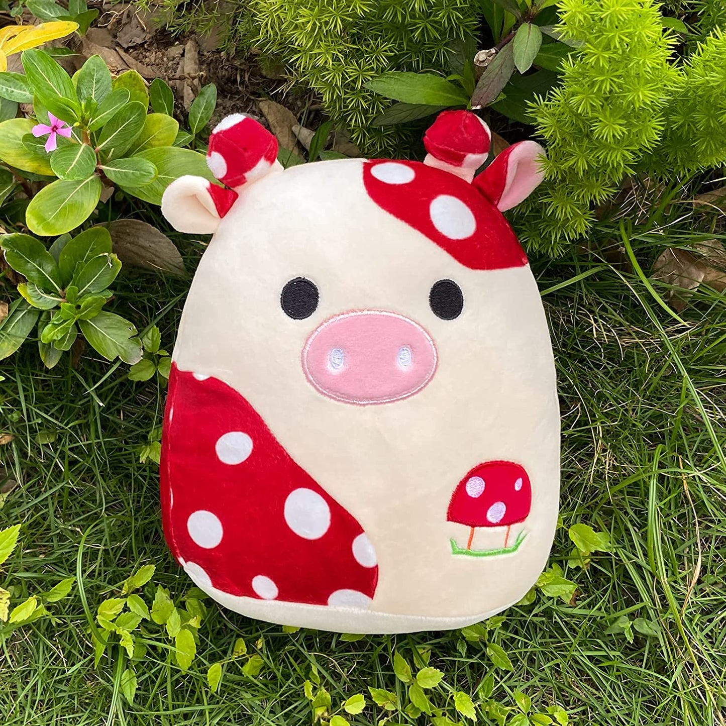 Cow Plush Pillow Cow Stuffed Animals, Cute Stuffed Animal Cow Plushie, Soft Mushroom Plush Cow Pillow Kawaii Stuffed Cow Plush Toy for Kids Girls Boys Birthday Valentines Day