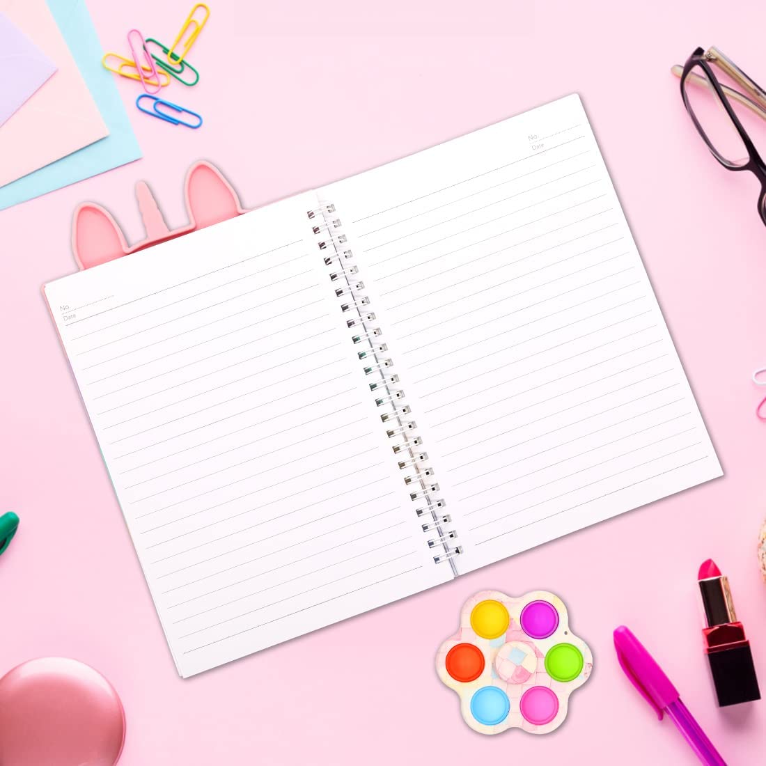 Pop Notebook Fidget Toy It , Rainbow Pop Bubble Notebook Suitable For Fingertip Notebook For Adults and Children Help Daily Office Work And Relieve Stress Fidget Toy Pack To Reduce Depressiom