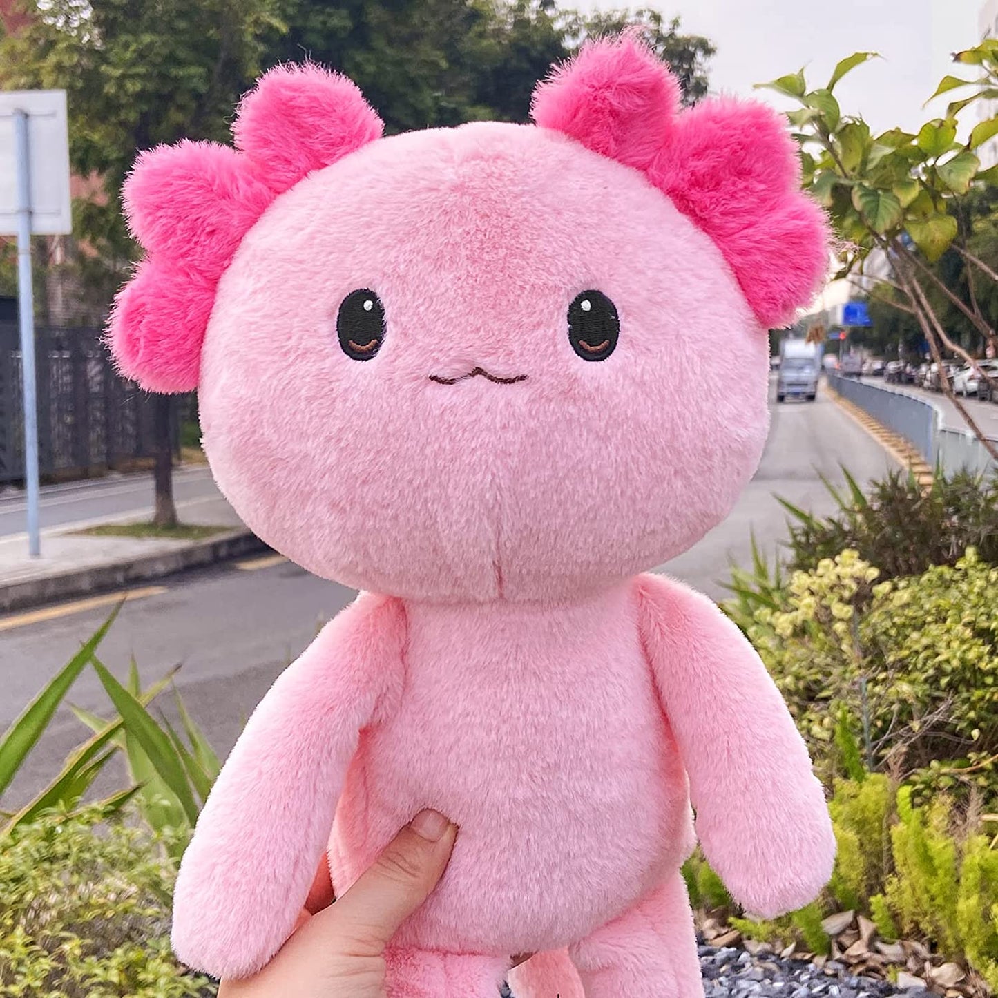 Pink Axolotl Plush Toys, Kawaii Axolotl Stuffed Animal, Cute Axolotl Plushie Doll Pillow, Stuffed Animal Axolotl Cute Axolotl Plush Toy Gifts for Kids Girls Birthday Christmas Valentines Day Decor