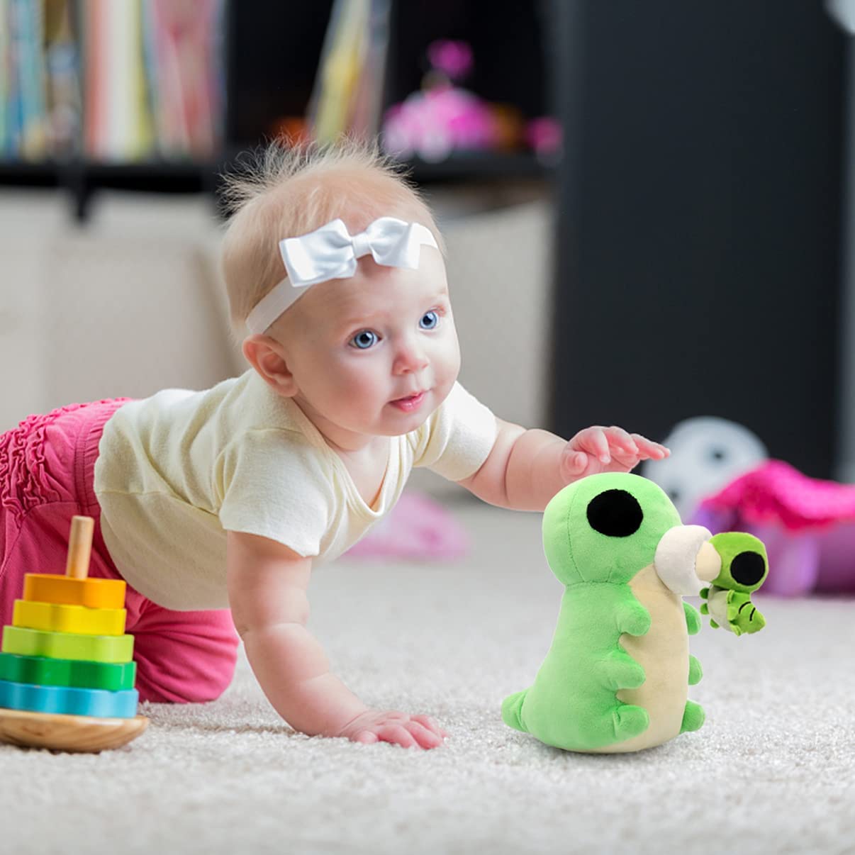 7.8 inch Grub Plushie Figure Toy Soft Stuffed with Small Game Character Backpack Keychian Pendant for Birthday Party Gift