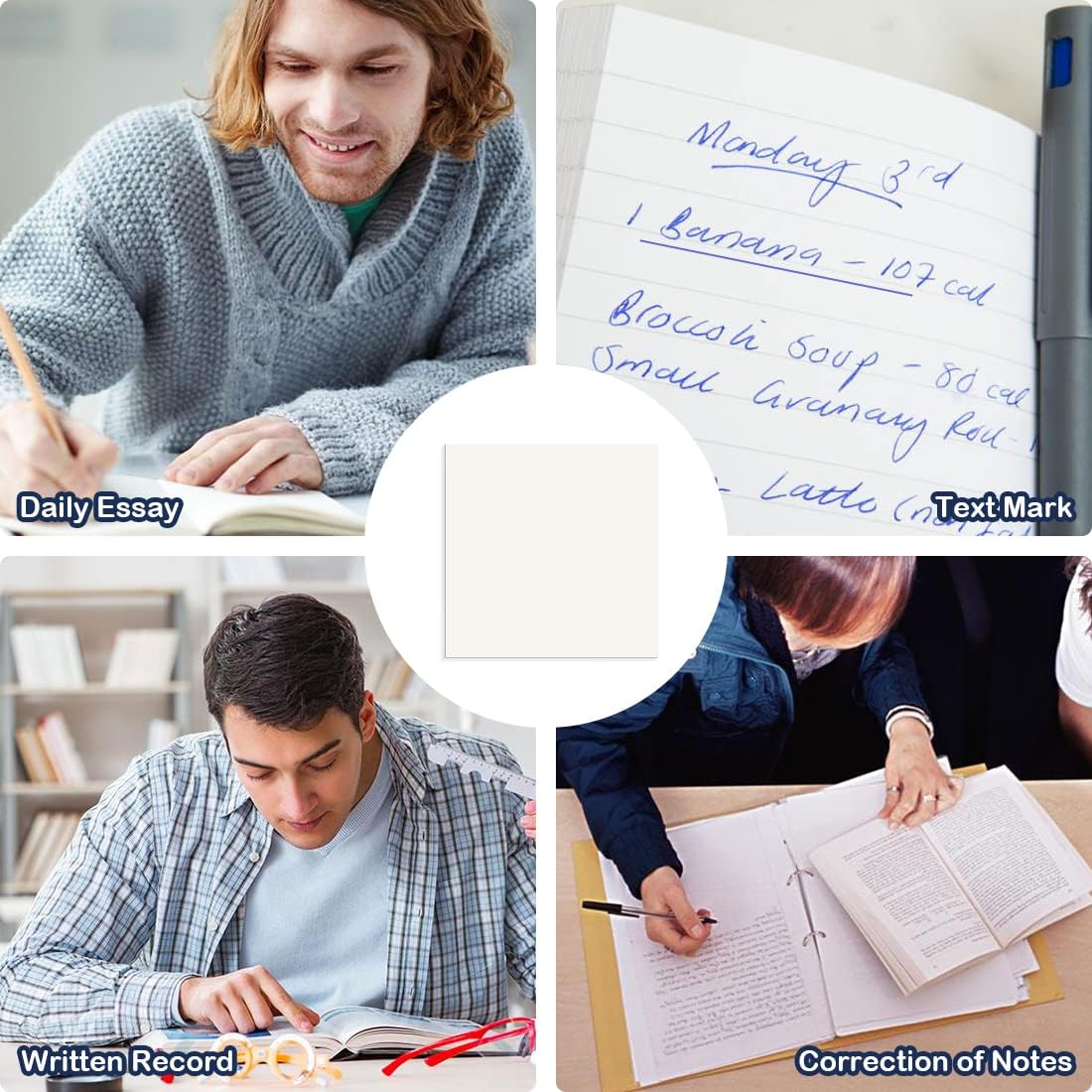 600 Pcs Transparent Sticky Notes 12 Pads,3 x 3 inch Clear Sticky Notes,Waterproof Reusable Memo Pads Note Taking Supplies with Ballpoint Pen, Suitable for Back to School Day, Office,Home,Meeting Room