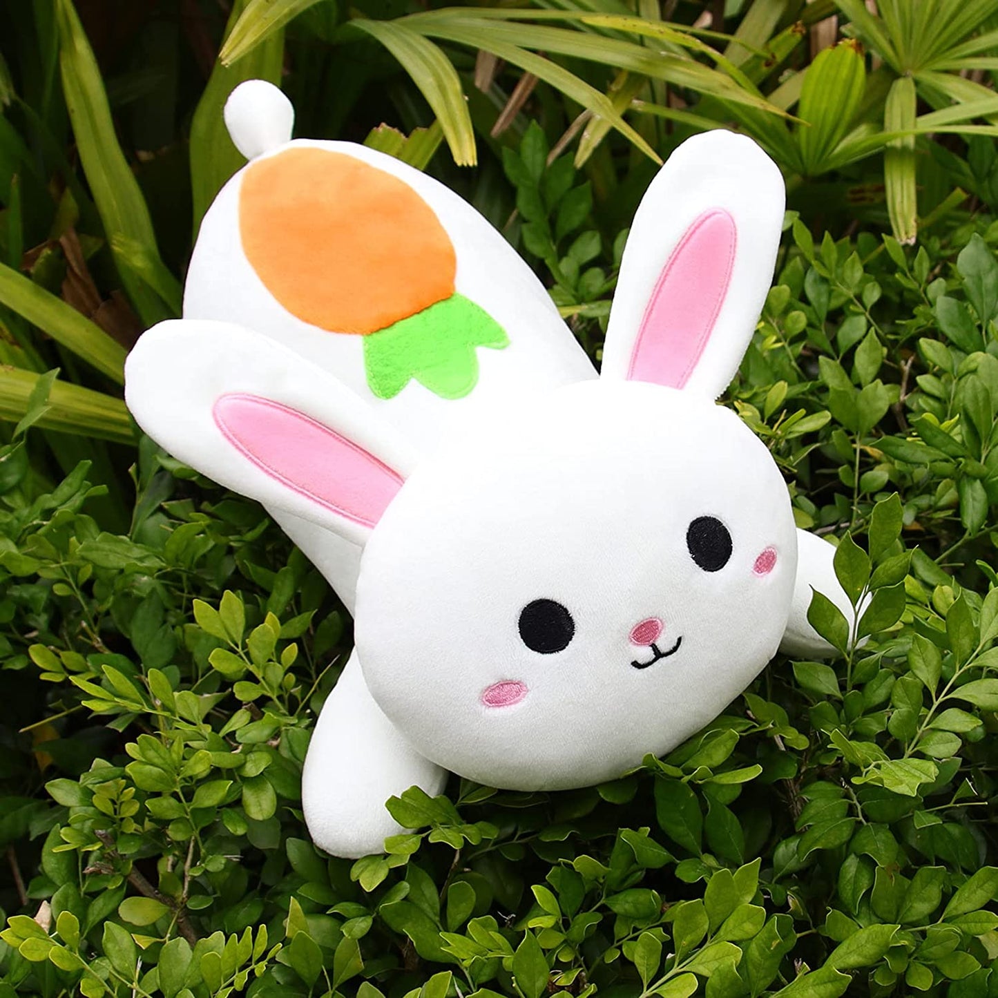 Easter Bunny Plush Pillow Bunny Stuffed Animal Toy, 12.5" Cute Plush Bunny Stuffed Bunny Plushie Dolls, Soft White Rabbit Plush Pillow Stuffed Animal Plush Gifts for Kids Boys Girls Easter Decorations