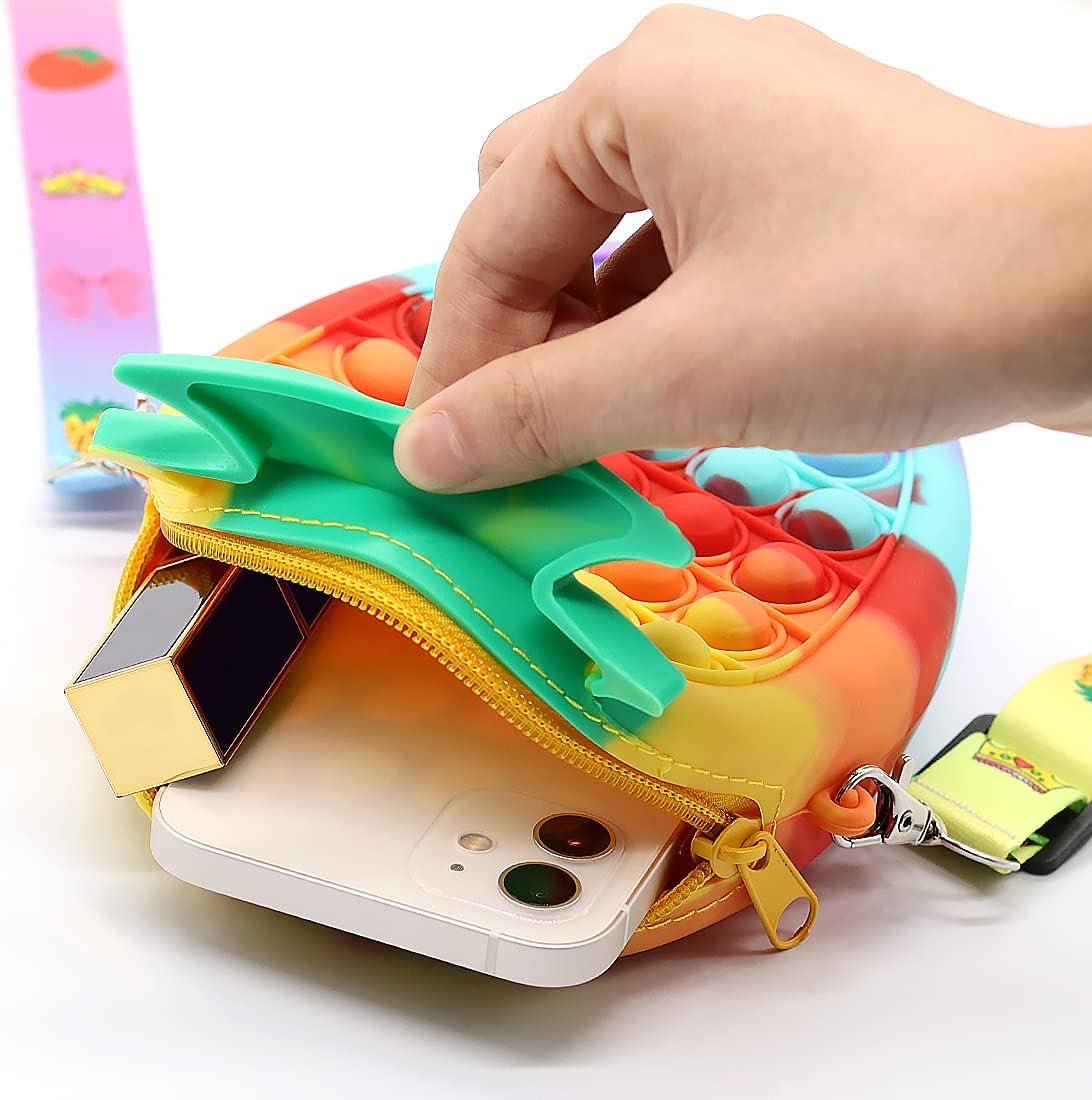 Pop Shoulder Bag Fidget Toys,Pop Fidget it Purse for Girls,Push Popper Purse for Girls Crossbody Bag Handbag Fidget Toys for Girls and Women