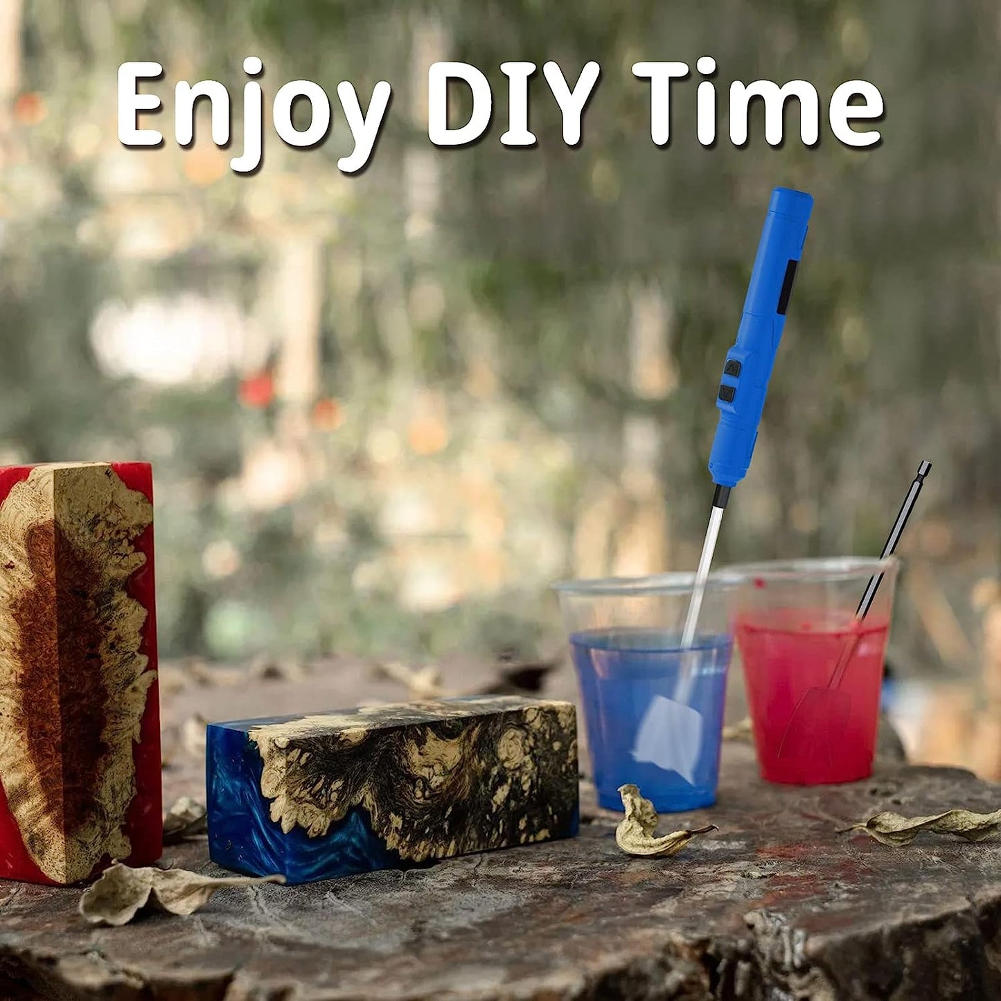 Paint Mixer for Drill, Epoxy Resin Mixer Tool Paint Mixer Drill Attachment, Drill Paint Mixer Drill Mixer Attachment, Reusable Mud Cement Paddle Mixer Paint Stirrer for Drill (2 Pcs)