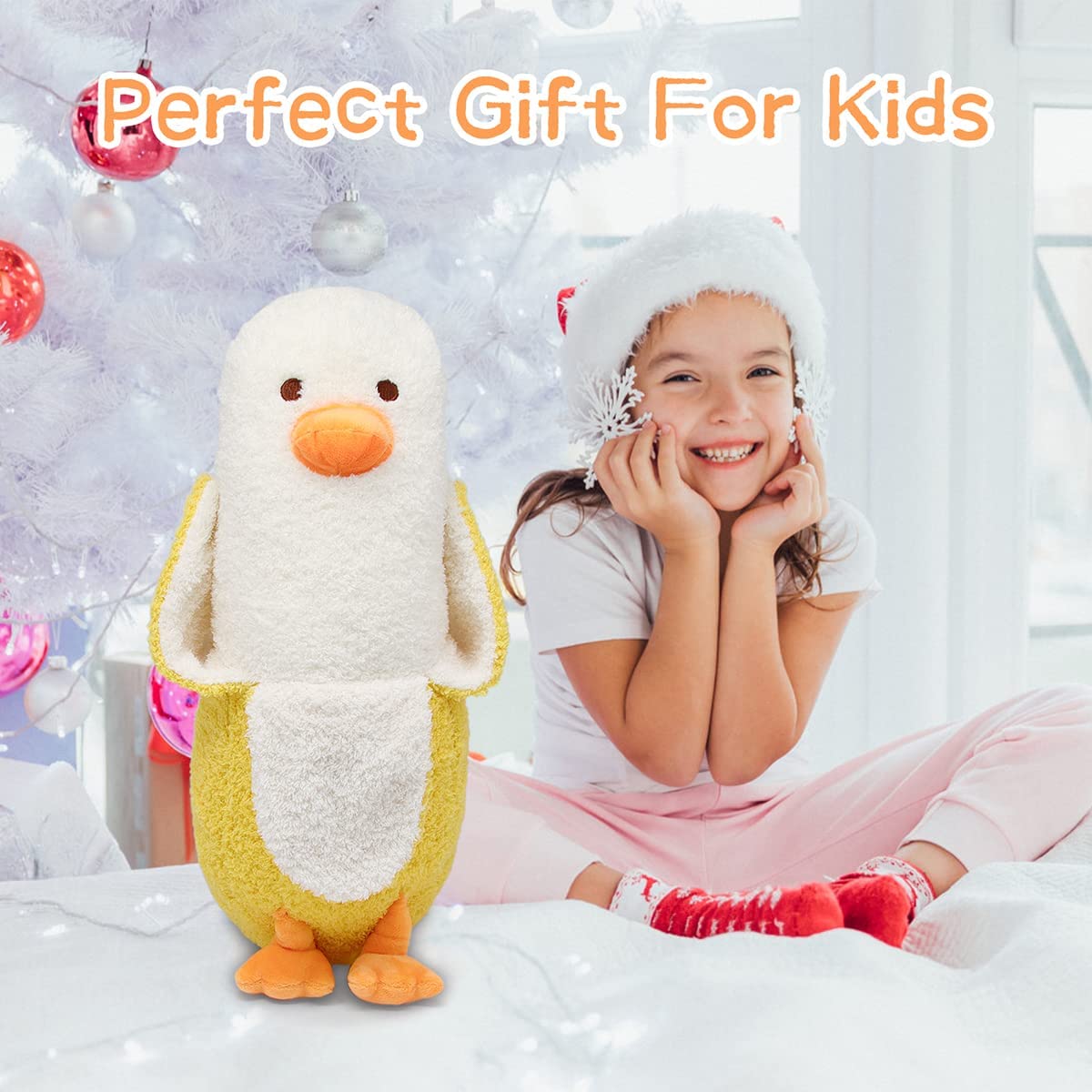 Banana Duck Plush Pillow,50CM Duck Stuffed Animal Plush Pillow Banana Hugging Pillow, Duck Banana Stuffed Doll Creative Plush Toys Gift for Kids Birthday (Banana Duck)