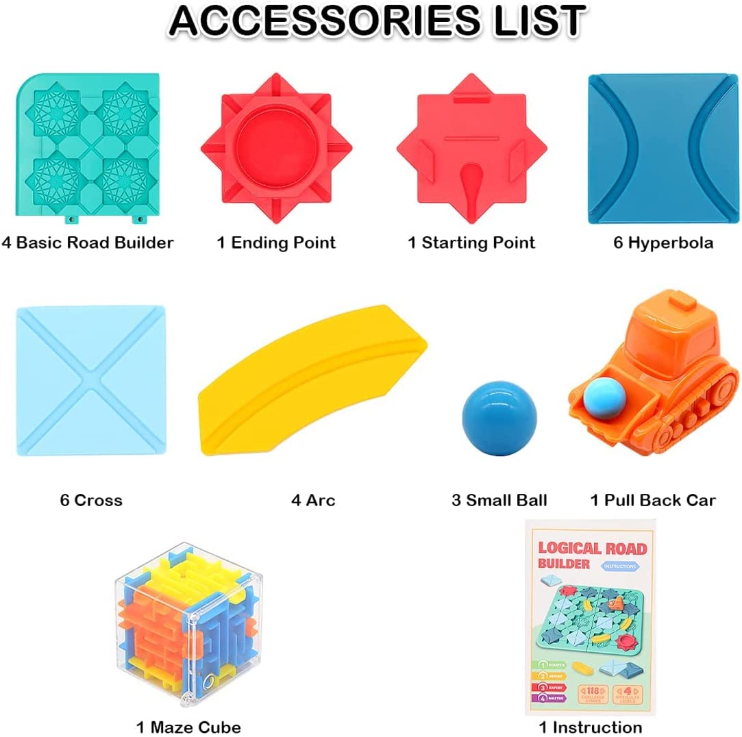 Logical Road Builder Rush Hour Game,Puzzle Game from New Wave,7 Year Old Board Games for Kids Helps Develop Children’s Brains ,Family Games That Help Promote Parent-Child Relationships