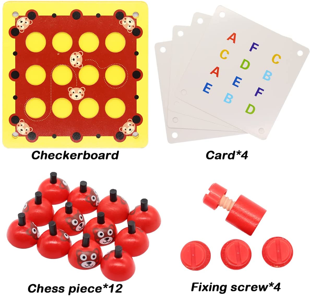 Kids Board Games for Kids Ladybug Memory Game, Learning Games for Kids Memory Matching Game for Kids Ladybird Wooden Memory Board Game Learning Toys