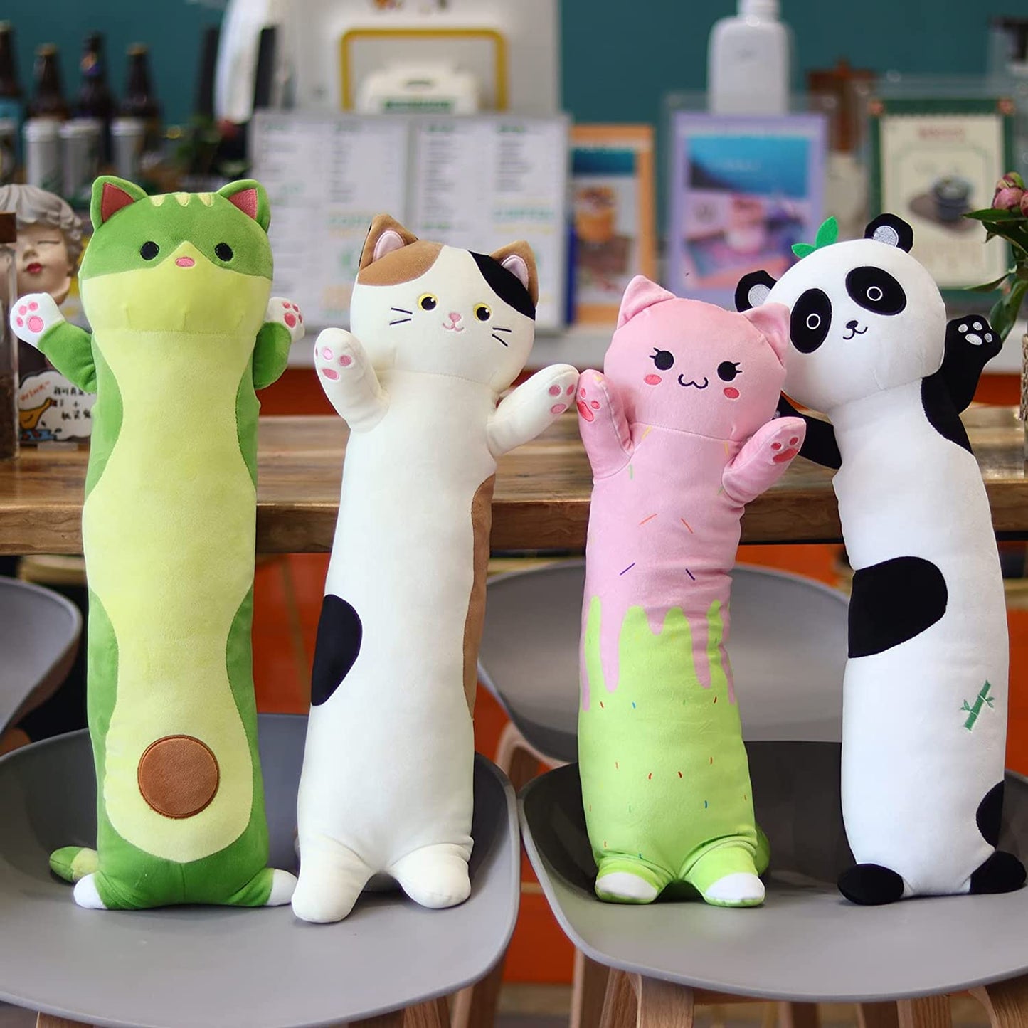 Panda Plush Pillow, Long Panda Plushies Toy, Panda Plush Hugging Pillow, Panda Stuffed Animal Toy