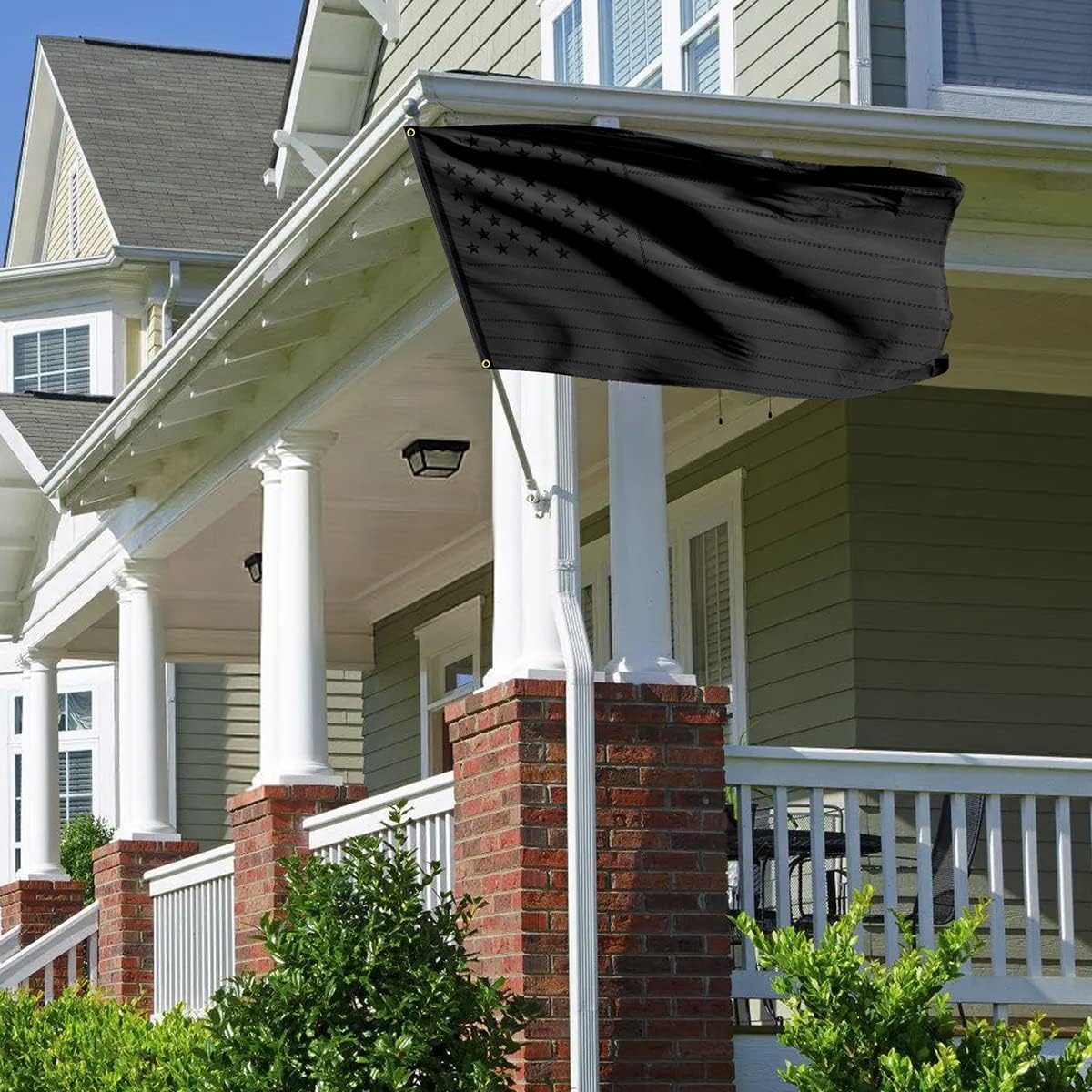 Black American Flag All Black American Flag 3x5 Ft USA Flag Embroidered Stars Double Sided Black Flag with Brass Grommets