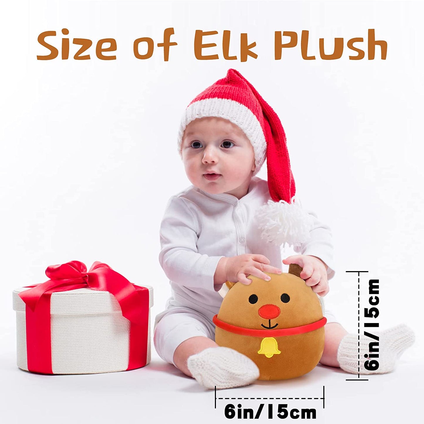 Elk Plush Toy Elk Stuffed Animal Plush, Christmas Moose Plush Stuffed Animals Moose Plush Pillow, Soft Cute Bell Plush Elk Stuffed Elk Plush Toy for Kids Birthday Gifts Christmas Decorations…