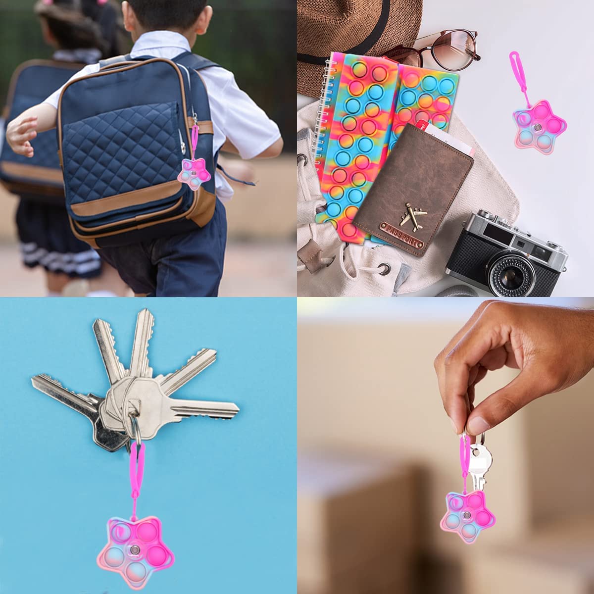 Pop Notebook Fidget Toy It , Rainbow Pop Bubble Notebook Suitable For Fingertip Notebook For Adults and Children Help Daily Office Work And Relieve Stress Fidget Toy Pack To Reduce Depressiom