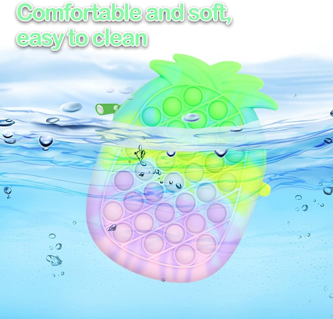Pop On It Purse Fidget Toys Pop Shoulder Bag,Rainbow Pop Fidget Bag Toy,Push Popper Purse Kids Crossbody Bag Handbag Fidget Toys for Girls and Women