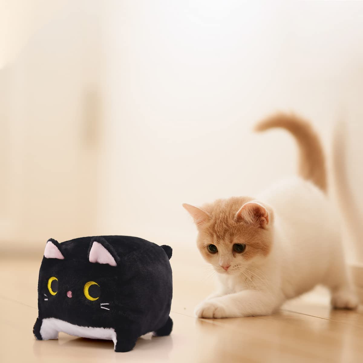 Black Cat Plush Toy Black Cat Pillow,Soft Plush Doll Cat Plushie Cat Pillow, Black Cat Plushie, Cat Plush, Cat Pillow Plush, Kawaii plushies Great Gift for Birthday/Christmas